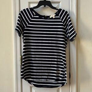 Michael Kors navy & white striped tunic